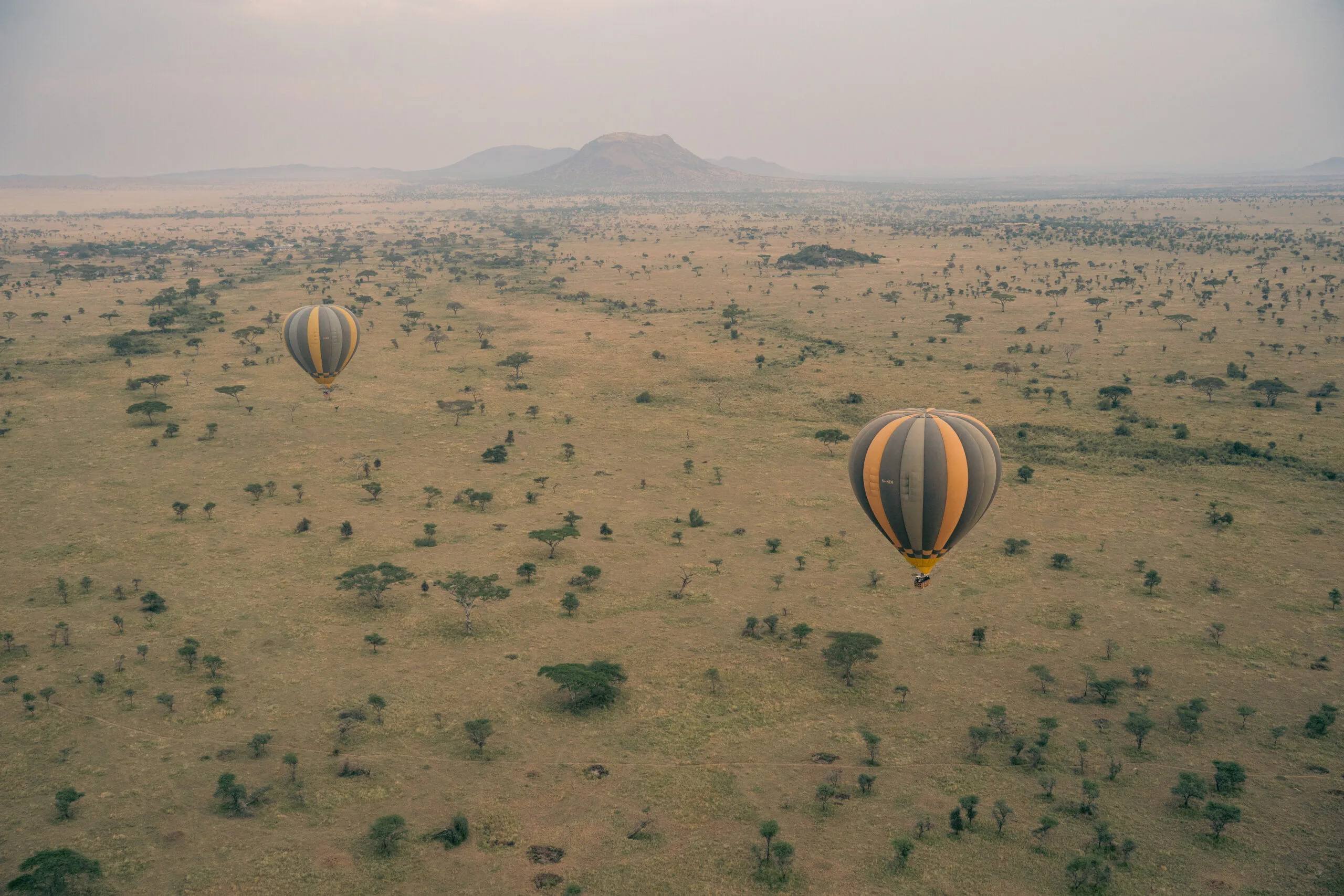 Luchtballon boven de Serengeti